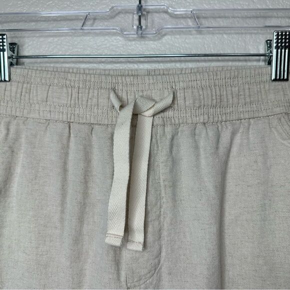 NWOT Zara Linen Blend Cream Pull On Pants - Picture 4 of 11